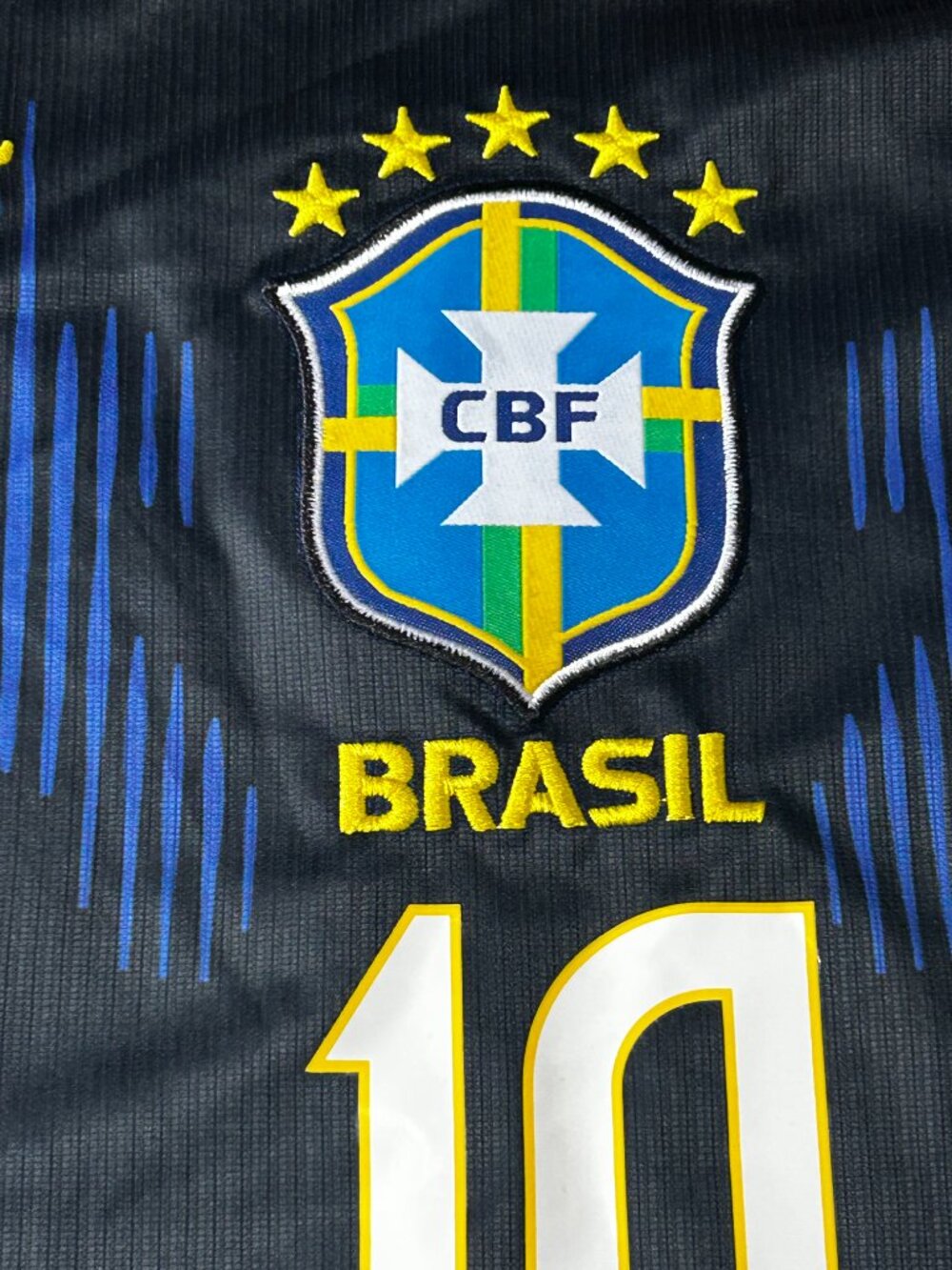 Neymar Jr #10 World Cup Soccer Jersey brazil Blue Men's Sizes - Picture 11 of 12